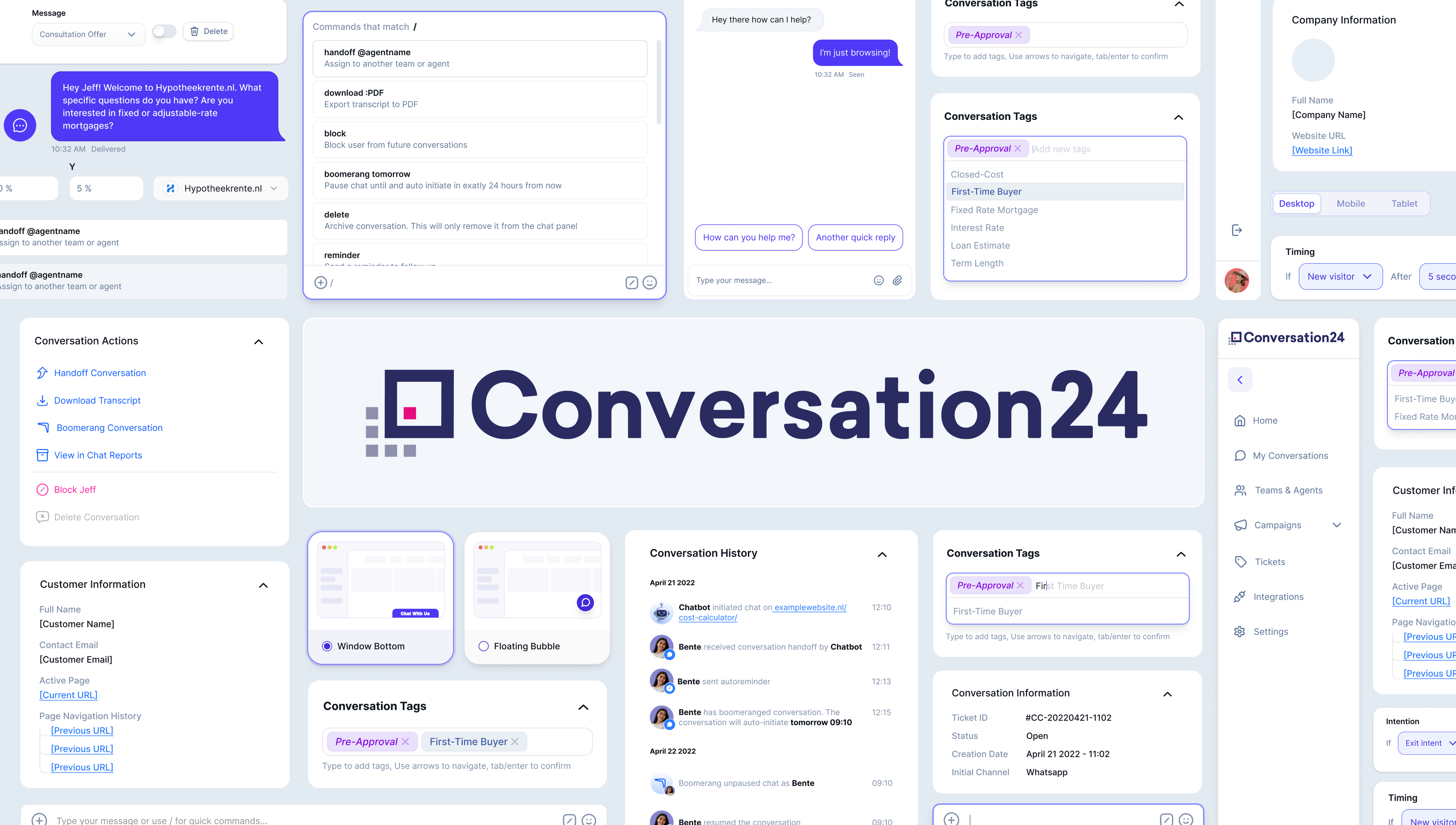 Conversation24 Omnichannel CX Platform UI